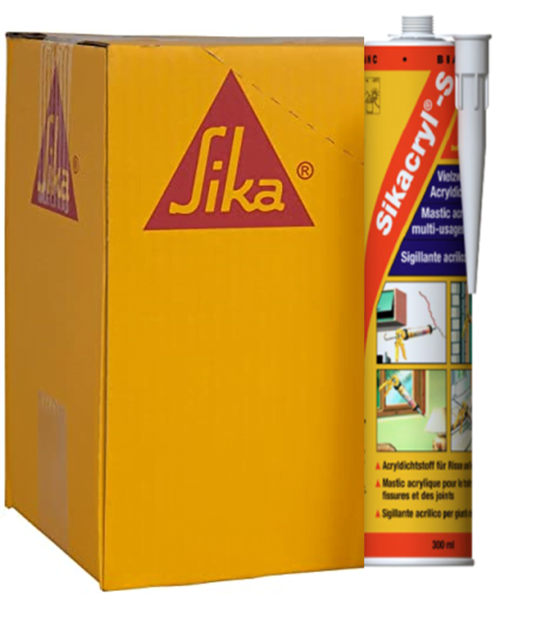 Lot de 12 cartouches SIKA Acryl blanc - 300 ml
