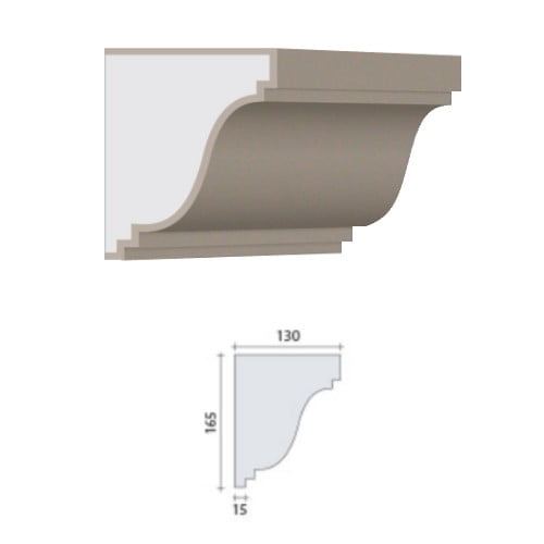 Profil de décoration de façade - GDS - SousToit012 - 2m50