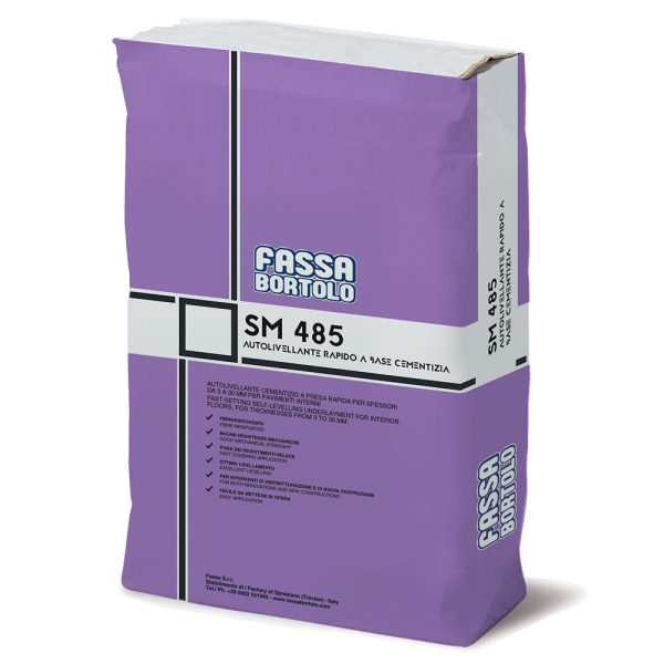 ragréage fibré de 3 à 30 mm sm485 rapide fassa 25 kg