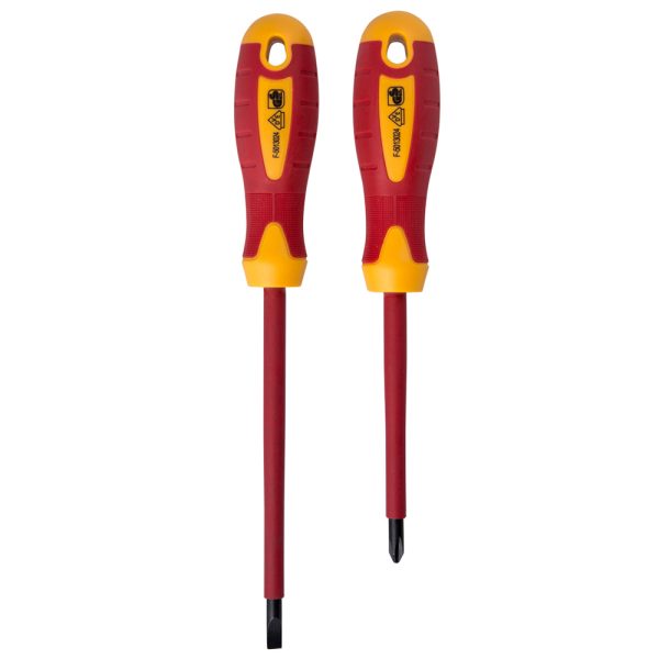set de 2 tournevis pour électricien 1 cruciforme + 1 plat set de 2 tournevis pour électricien 1 cruciforme + 1 plat