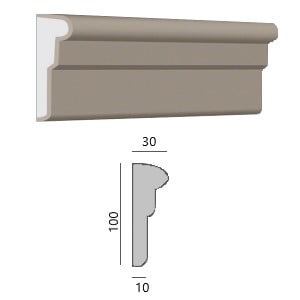 GDS - ContFen004 Profil de décoration de façade - GDS - ContFen004 - 2m50