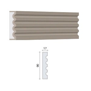 Profil de décoration de façade - GDS - ContFen035 - 2m50