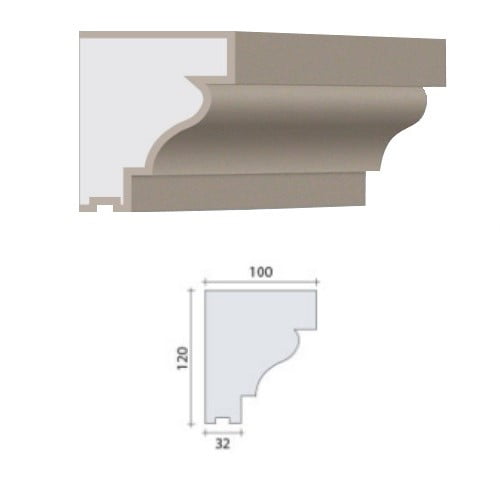 GDS - SousFen007 Profil de décoration de façade - GDS - SousFen007 - 2m50