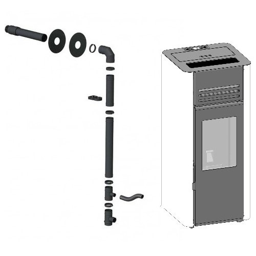 kit noir conduit de fumee concentrique noir poele a pellets kit noir conduit de fumee concentrique noir poele a pellets