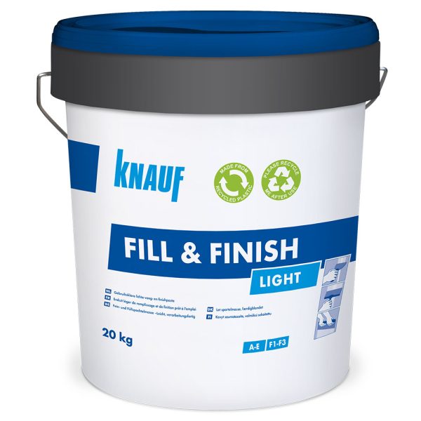 enduit de jointoiement et de finition prêt à l’emploi pour l’intérieur fill & finish light knauf 20kg
