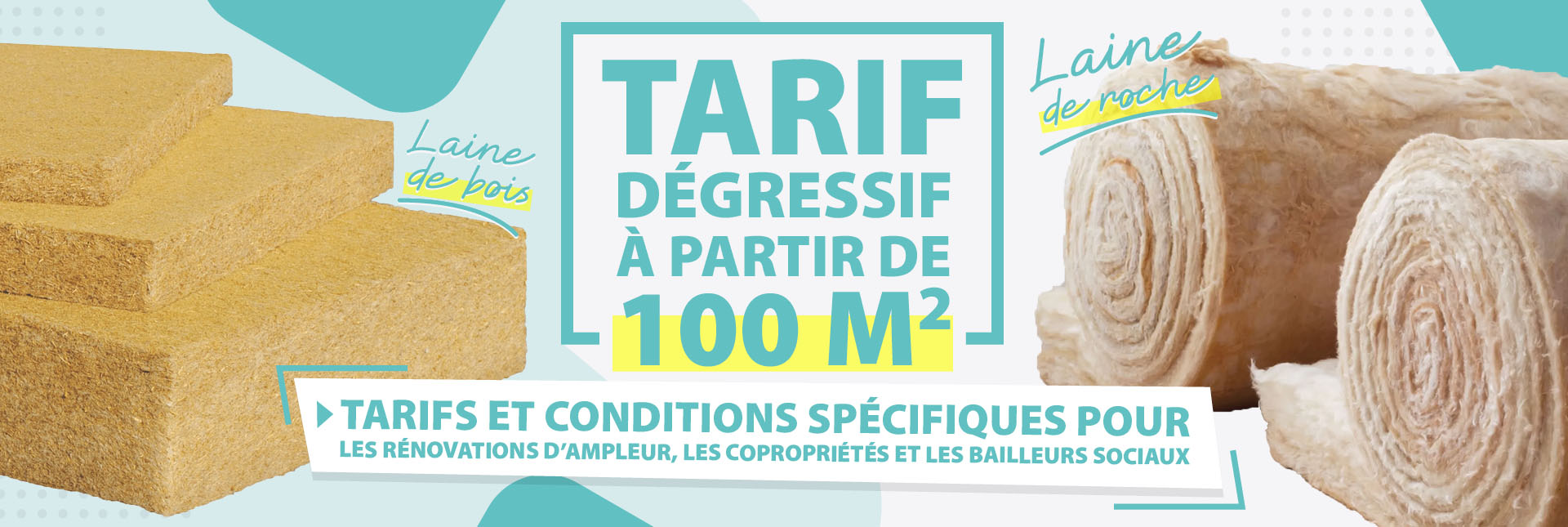 bannière tarif 2 laine de bois roche