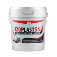 seau d'enduit de finition silicone izoplast sn 25kg disponible en blanc / blanc cassé / ton pierre